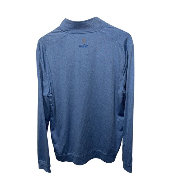 Johnnie-O Flex Pullover Sweater Size Medium Laguna Blue Quarter Zip 4way Stretch - Picture 3 of 9